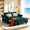 Green02, variant on Gewnee 53.94”Convertible Sofa Bed,Loveseat Sleeper Sofa with Adjustable Back and Pocket,3-in-1 Modern Couch with Pull Out Bed,Sofa Bed for Small Spaces,Dark Grey