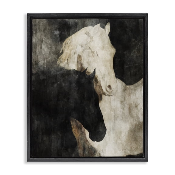 Stupell Industries Dual Spirit Horses Black Framed Floater Canvas Wall Art, design by Svetlana Aleynikova