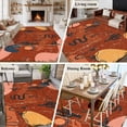 thumbnail image 5 of 5'x7' Area Rugs for Living Room Bedroom, Western Boho Washable Rug Carpet Runner Indoor Outdoor, Vintage Abstract Horse Cactus Plant Orange Non Slip Floor Mats Area Rug for Kitchen, Nursery, 5 of 8