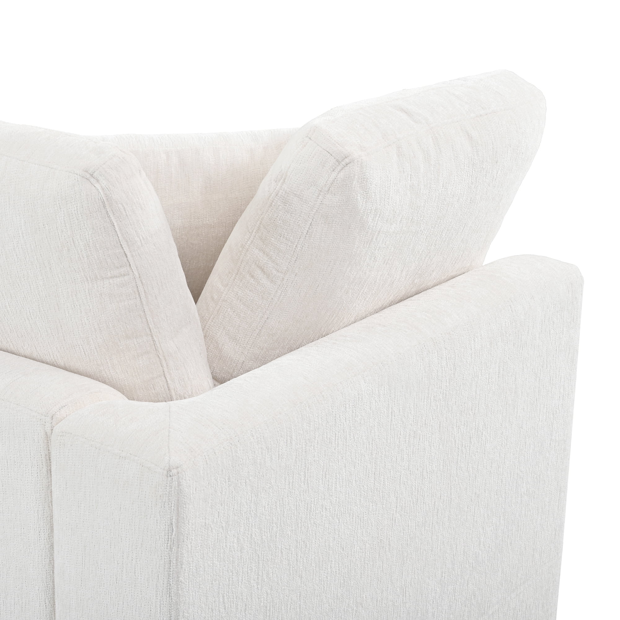 Leumius 72.8" Loveseat Sofa,Chenille Deep Seat Upholstered 2-Seater Sofa Couch with Solid Wood Frame & Accent Pillow for Living Room,Apartment,Bedroom,Beige