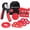 Red, variant on Grip Strength Trainer 7 Pack Adjustable, Finger Stretcher Resistance Extensor Bands, Finger Exerciser, Hand Gripper Strength Ring & Stress Ball
