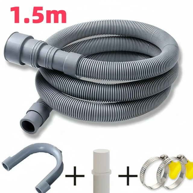 1.5/2/3/4M PVC Washing Machine Dishwasher Drain Waste Hose Extension Pipe With Bracket Set Wash Machine Ablaufschlauch #W0