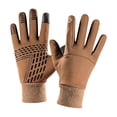 thumbnail image 2 of Winter Ski Gloves Fleece Lined Non Slip Warm Mittens for Snow Skating Riding L Khaki, 2 of 7