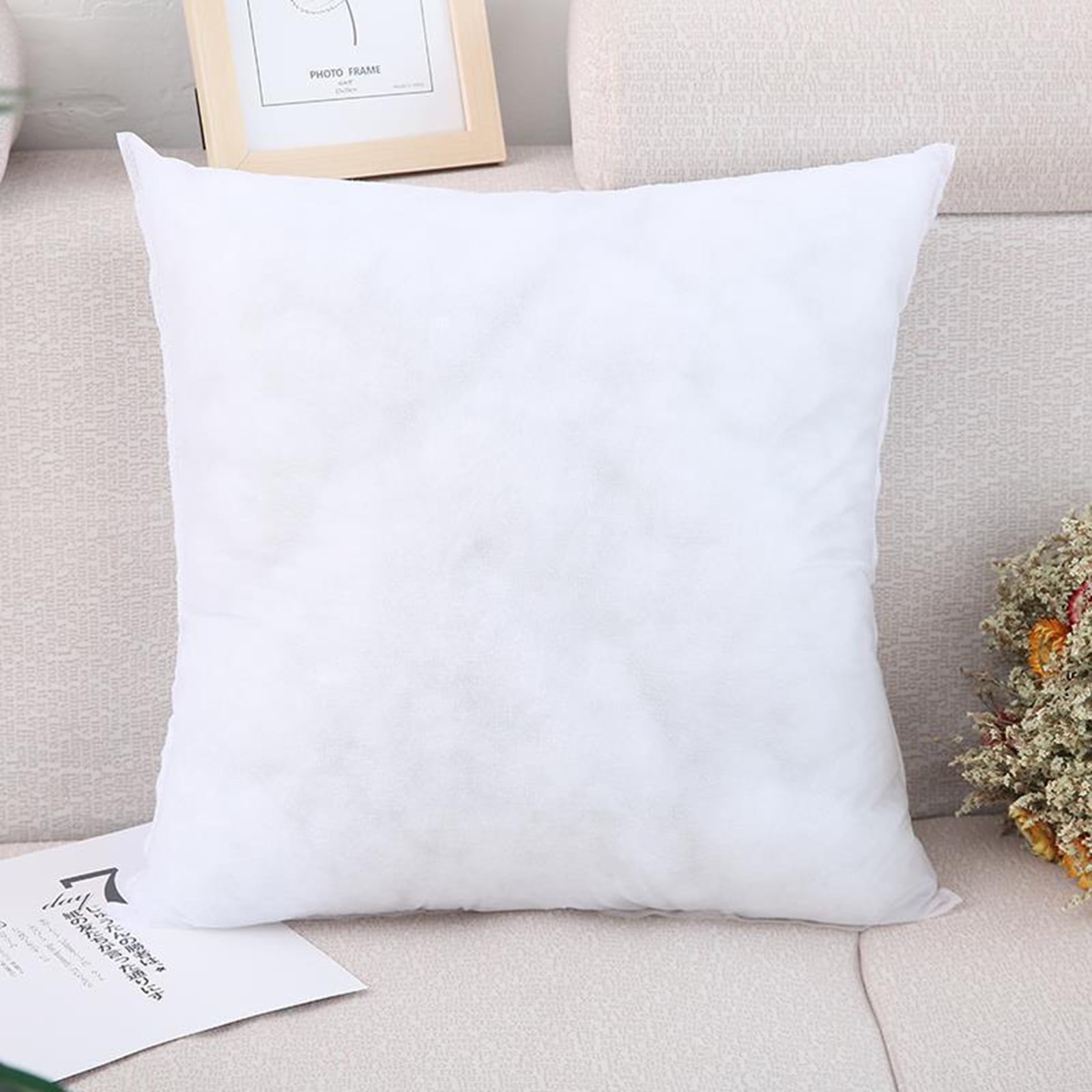 RBCKVXZ Throw Pillow Inserts, (White, 18x18) Lightweight Down Non-woven Pillow, Couch Cushion, Sham Stuffer, Machine Washable