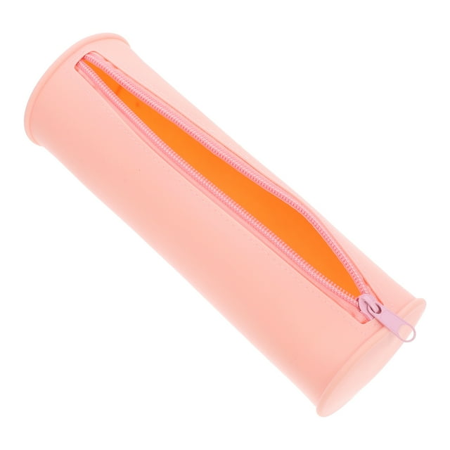 Moluckfu Bolsa Organizadora Para Brochas De Maquillaje De Silicona Color Rosa Con Cierre Fácil