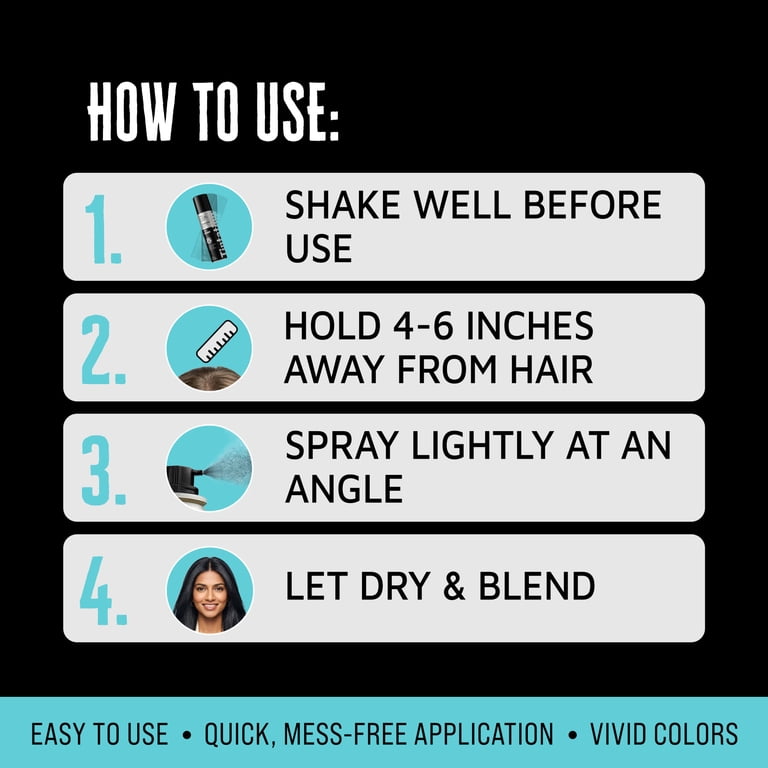 KISS Tintation Temporary Hair Color Spray, Black, 2.82 oz