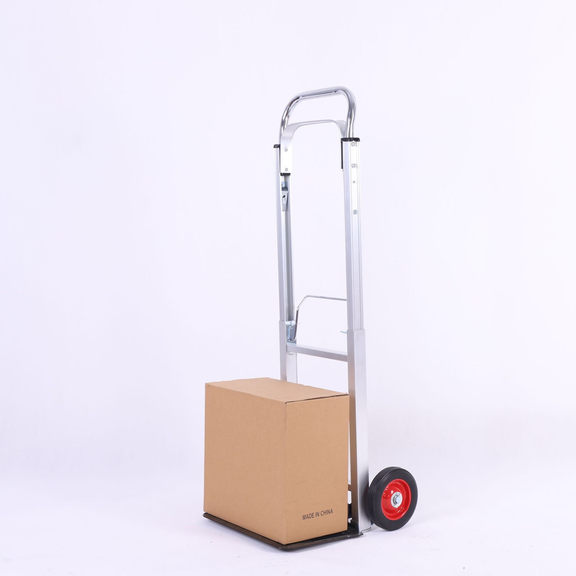 Small Heavy-Duty Moving Dolly for Furniture with Foldable Design & Adjustable Handle 9020-Style, Compact Storage | Metal Frame & Rubber Wheels Black