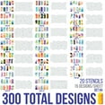thumbnail image 2 of Custom Body Art Airbrush Nail Stencils - Design Series Set # 4 includes 20 Individual Nail Templates with 16 Designs, 2 of 6