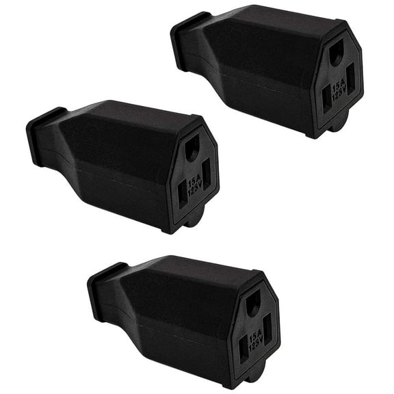 ITSELFER 3 Pcs Extension Cord Ends 3 Prong Plug Replacement Electrical Replacement Plug Extension Cord Plug Replacement for home