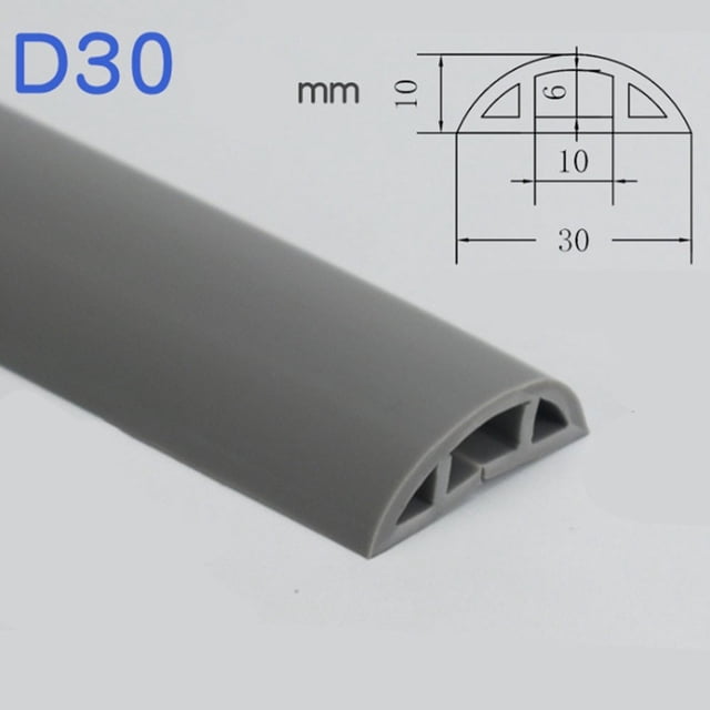 Housse Durable en Caoutchouc pour Goulotte, Protection Robuste pour Câble de Plancher (1 Mètre)