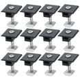 thumbnail image 1 of Uxcell 12Pcs Abrazadera Media para Panel Solar, Abrazaderas Centrales de Panel Solar de Aluminio de 35mm, Sistema de Montaje de Riel Solar PV, Negro, 1 of 1