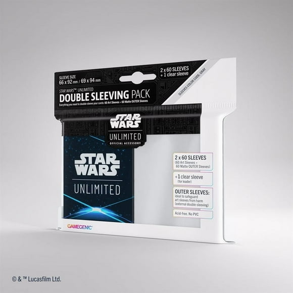 Star Wars: Unlimited Art Sleeves Double Sleeving Pack: Space Blue New