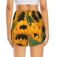 thumbnail image 2 of Lsque Sunflowers 7 Printed Women's Running Shorts with Liner Pockets,Elastic Quick Dry Workout Athletic Gym Yoga Shorts,Womens High Waist Shorts-Medium, 2 of 9