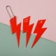 thumbnail image 1 of Llavero reflectante de PVC con gráfico de relámpago y colgante reflectante de doble cara, etiqueta reflectante de PVC, 1 of 6