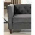 thumbnail image 5 of Uspridefurniture Omnisphere 56.7'' Velvet Square Arm Loveseat,Gray, 5 of 5