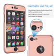thumbnail image 3 of iPhone 8 Case, iPhone 7 Case, Hard Plastic Case 360 Full Body Shockproof Heavy Duty Protection With Tempered Glass Screen Protector Case For Apple iPhone 7 / iPhone 8 -Space Black, 3 of 4