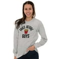 thumbnail image 4 of Fries Before Guys Girl Squad Food BFF Women's Long Sleeve T Shirt Brisco Brands M, 4 of 6