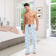 thumbnail image 6 of FORMRS Mens Pajama Pants with Pockets Soft Cotton Sleepwear Lounge Bottoms, Sizes S-2XL, Blue Sheep Pattern, 6 of 7