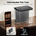 thumbnail image 3 of DaToo 1.2 Gallon Fish Tank Starter Kit With Filter & 5-Color LED Light Auto-Cycling Quiet Pump Small Self-Cleaning Smart Desktop Aquarium For Tropical fish Guppies Goldfish Or Betta, 3 of 7