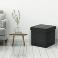 thumbnail image 3 of Foldable Storage Ottoman, Charcoal Gray by Seville Classics, 3 of 10