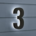 thumbnail image 5 of 5 Inch LED House Numbers, ABS-Polymer, Backlit LED 2700K Illuminated Home Address Number, Lighted House Numbers, Modern Address Numbers (8, Black), 5 of 5