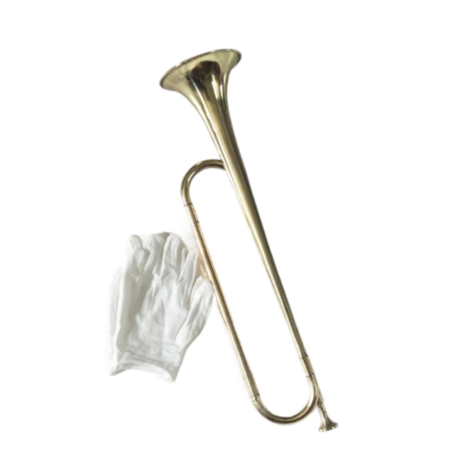 JWQFBC Bugle Drum Trumpet Professional Brass Gold Music Instrument for Performance Band