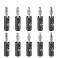 thumbnail image 2 of Uxcell 4mm Banana Speaker Cable Screw Plugs Connectors Black Jack Connector 10 pack, 2 of 5