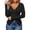 Black, variant on Honeeladyy Sales Women's 2022 Trendy Solid Color Knitted Sweater Wrap V-neck Criss Cross Front Long Sleeve Autumn And Winter Elegant Blouse