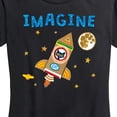 thumbnail image 3 of Pete The Cat - Imagine Space Rocket - Women's Short Sleeve Graphic T-Shirt, 3 of 6