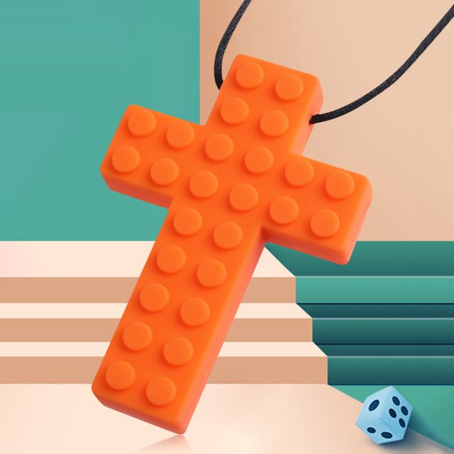 Collar mordedor para masticar, necesidades para morder ladrillos masticables para niños y niñas con TDAH