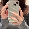 thumbnail image 3 of Funda de teléfono con patrón de seda de lujo para iPhone 14 13 11 12 Pro Max X XS XR 7 8 Plus SE 2 3 funda trasera suave protectora a prueba de golpes, 3 of 4