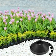 Garden Edging, 100ft No-Dig Landscape Edging with 150 Spikes for Lawn, 2 Inch Tall for Landscaping, Flower Gardens, and Lawn(Black, 100FT)