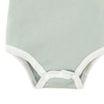 thumbnail image 5 of Agkizg Baby Solid Color Contrast Binding Short Sleeve Bodysuit, Crew Neck Soft Cotton Basic Onesie, Unisex Newborn Infant Summer Play Undershirt, 5 of 6