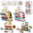 thumbnail image 1 of Mesa de supermercado con luz y sonido para niños, minimáquina de café, máquina de café, hamburguesa, barbacoa, juguetes de supermercado, 1 of 4