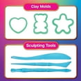 thumbnail image 5 of Tulip Air Dry Clay Bulk Box- 40 Rainbow Clay Packs with Shape Cutters and Sculplting Tools Included, Art Kit, Craft Activity Set,, 5 of 10