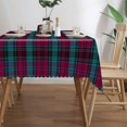 thumbnail image 4 of Alma College Tartan Rectangular Tablecloth 55"x70" with Lace Edge, Washable Durable Table Cover for Dining, Indoor Outdoor Home Restaurant Decor, 4 of 5