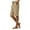 Khaki, variant on Women's Knee Length Sweat Shorts with Elastic Waist, Cozy Cotton Athletic Pull On Shorts for Running, Yoga, Fitness, Gym Workouts, Summer Casual Wear, Travel and Daily Activities Beige L