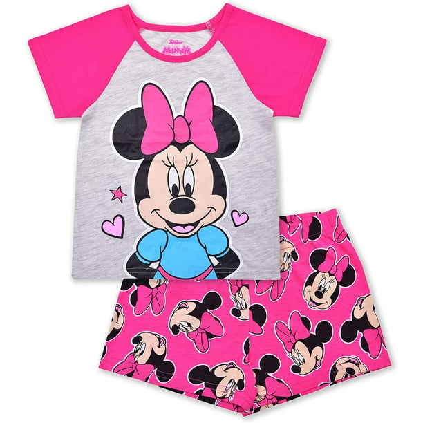 Disney Minnie Mouse 2 Pack Short Sleeves Tee and Shorts Set for Girls ...