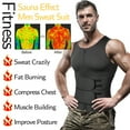 thumbnail image 4 of FITVALEN Men Neoprene Sauna Zipper Waist Trainer Vest Tank Top Trimmer Body Shaper with Two Belt, 4 of 8