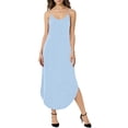 thumbnail image 2 of Sentmoon Dress Boho Sleeveless V Neck Plus Size Athletic Dress Summer Solid Color Regular Fit Spaghetti Strap Cute Dresses Delightful for Summer and Hot Weather XXL, 2 of 8