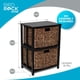 thumbnail image 5 of Archivo Cubby BIRDROCK HOME de 2 niveles con tapa de madera, marrón lavado, 5 of 9