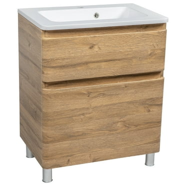 Modern Free Standing Bathroom Vanity with Washbasin | Comfort Collection | Non-Toxic Fire-Resistant MDF-40"-Simple Collection 24"