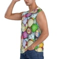 thumbnail image 3 of Balery Colorful Easter Eggs Camisetas sin mangas para hombre, absorbe la humedad y protege contra el mal olor.-X-Large, 3 of 7