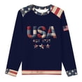 thumbnail image 3 of MEICHEN Graphic Tees for Women Usa 250th Anniversary Freedom Print Loose Blouse 1776-2026 Top Round Neck Long Sleeve T Shirt, 3 of 4