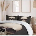 thumbnail image 6 of Ambesonne Skull Duvet Cover Sets, Funny Glass Skeleton Head, 2-Queen, Grey and Beige, 6 of 7