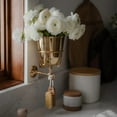 thumbnail image 3 of Elegant Metal Container Vase Wall Mount Vessel for Artistics Home Decoration, 3 of 11