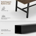 thumbnail image 4 of Large 71" Rectangular Dining Table for 6-10 – Rustic Brown Wood Tabletop, Sturdy Black Metal Legs, Modern Industrial Kitchen & Dining Room Furniture – Brown, 4 of 7