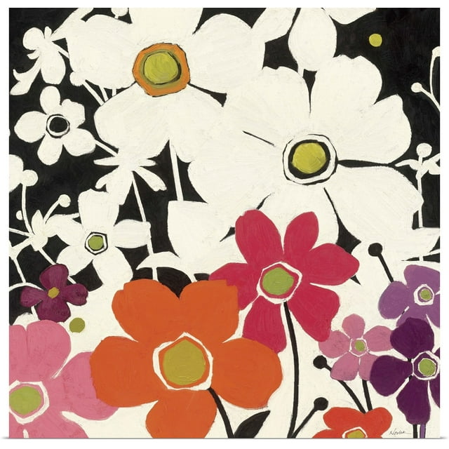 Great BIG Canvas | Rolled Shirley Novak Poster Print entitled Flower Power I