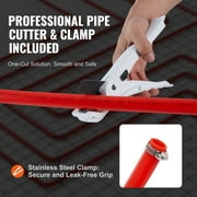 SKYSHALO PEX Tubing 3/4 Inch, 100 Ft Length, PEX-B Flexible Water Pipe for Drinking Water, Suitable for Hot/Cold Water Plumbing, Includes Free Cutter & Clamps, Red