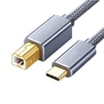 thumbnail image 1 of Alician Type-c To Usb Printer Cable Data Line Scanner Fax Machine Printing Cord Universal Electronic Piano Line, 1 of 8
